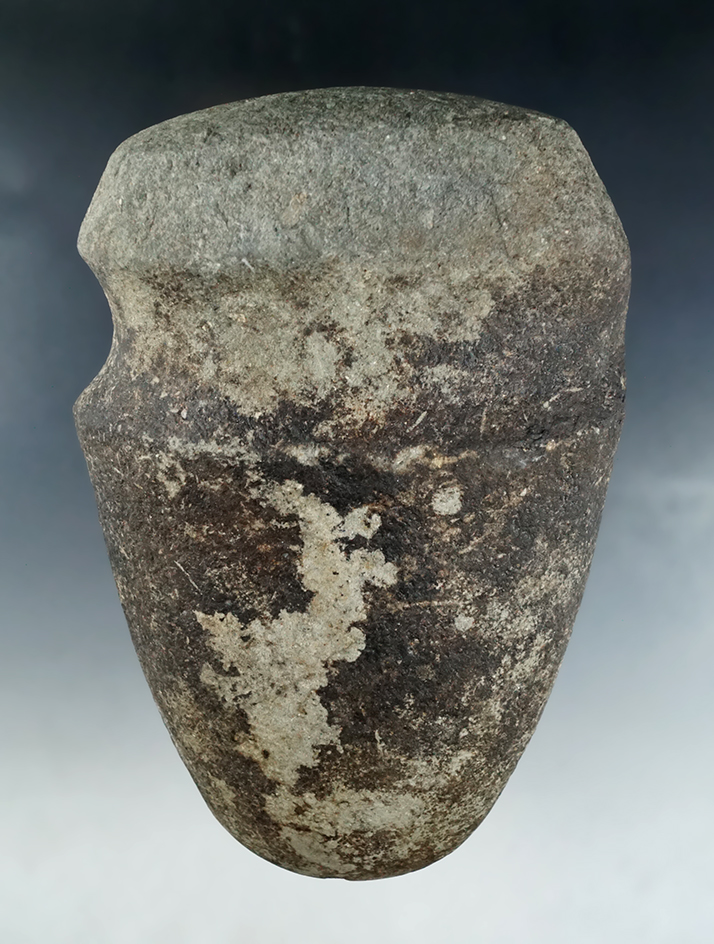 7" 3/4 Groove Hardstone Axe found in Ohio.