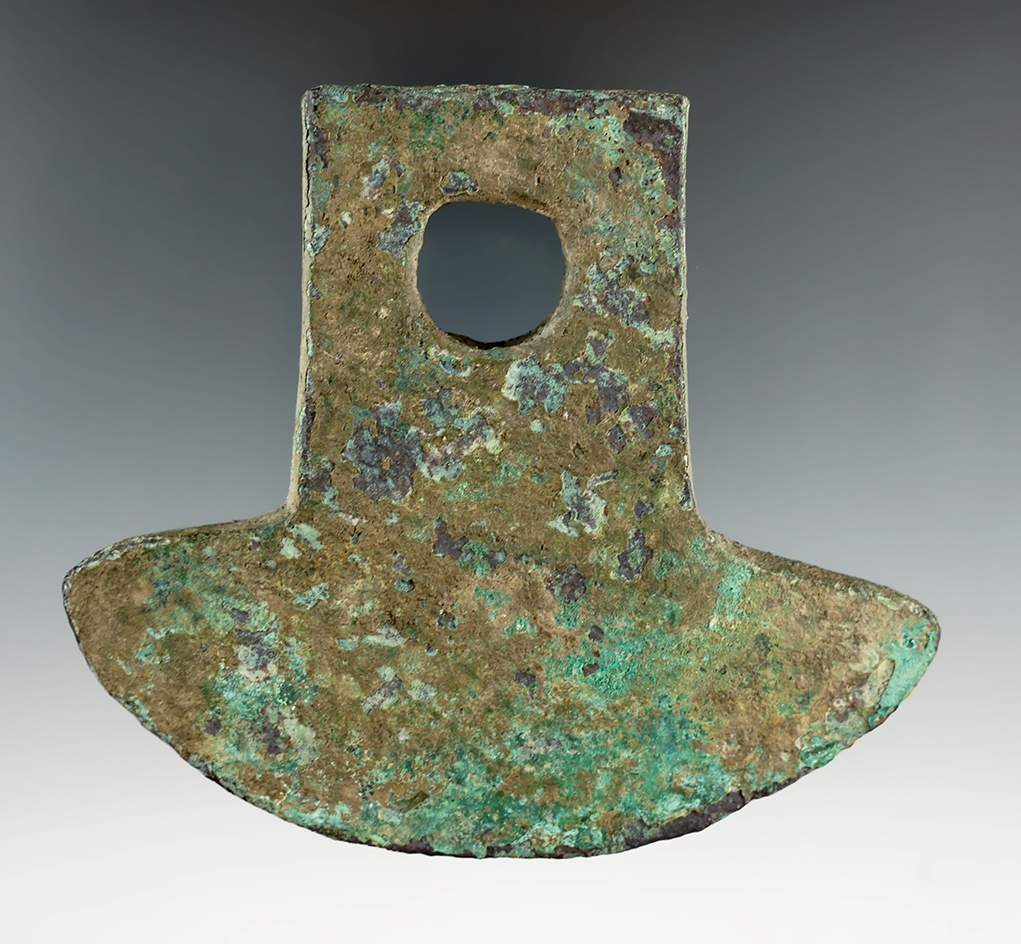 3 3/4" Bronze Pre-Columbian Axe found in Meso-America. Comes with a Bennett COA.