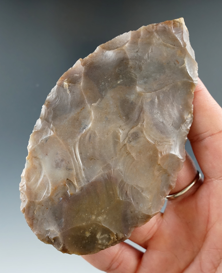 4 1/8" Flint Blade found near Comfort, Texas by Jimmy Crawford. Ex. Todd Pessefall.