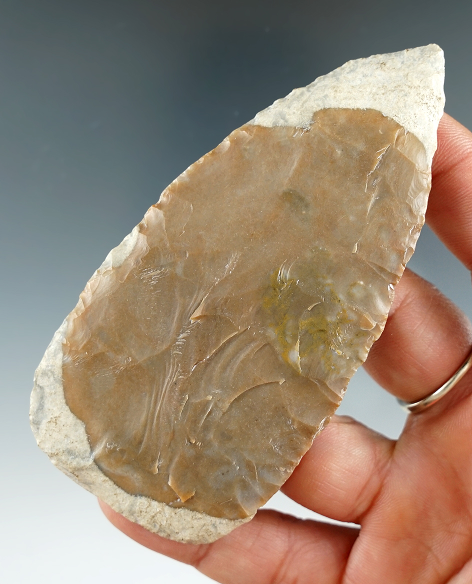 3 13/16" Cobbs Knife made from nice material, found in Mason Co., Kentucky. Rogers COA.