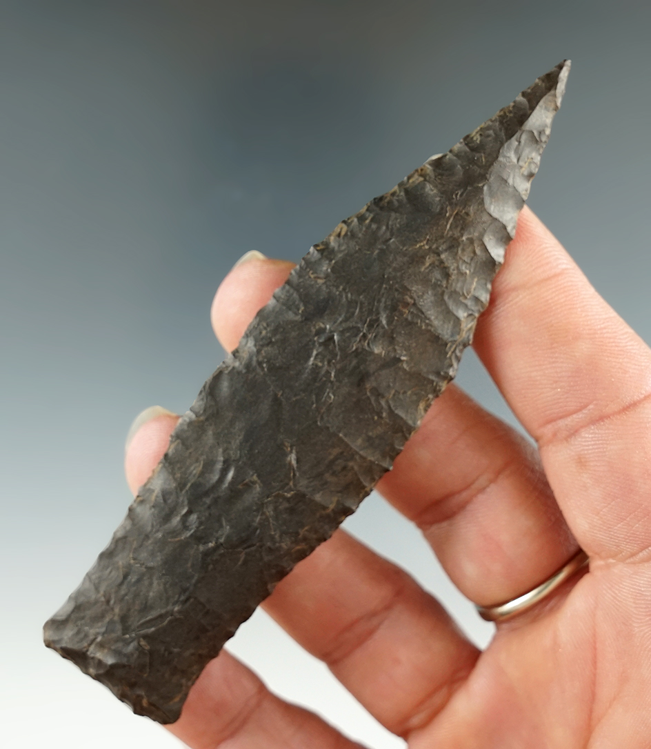 3 15/16" Bottleneck Copena made from Dover Chert, Tennessee. Davis G-10+ COA.