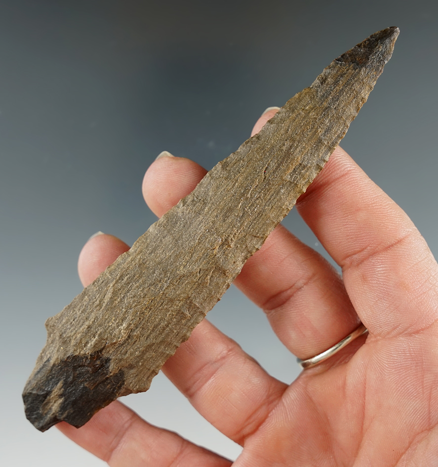 4 11/16" Stemmed Knife made from Petrified Wood found near the Columbia River.