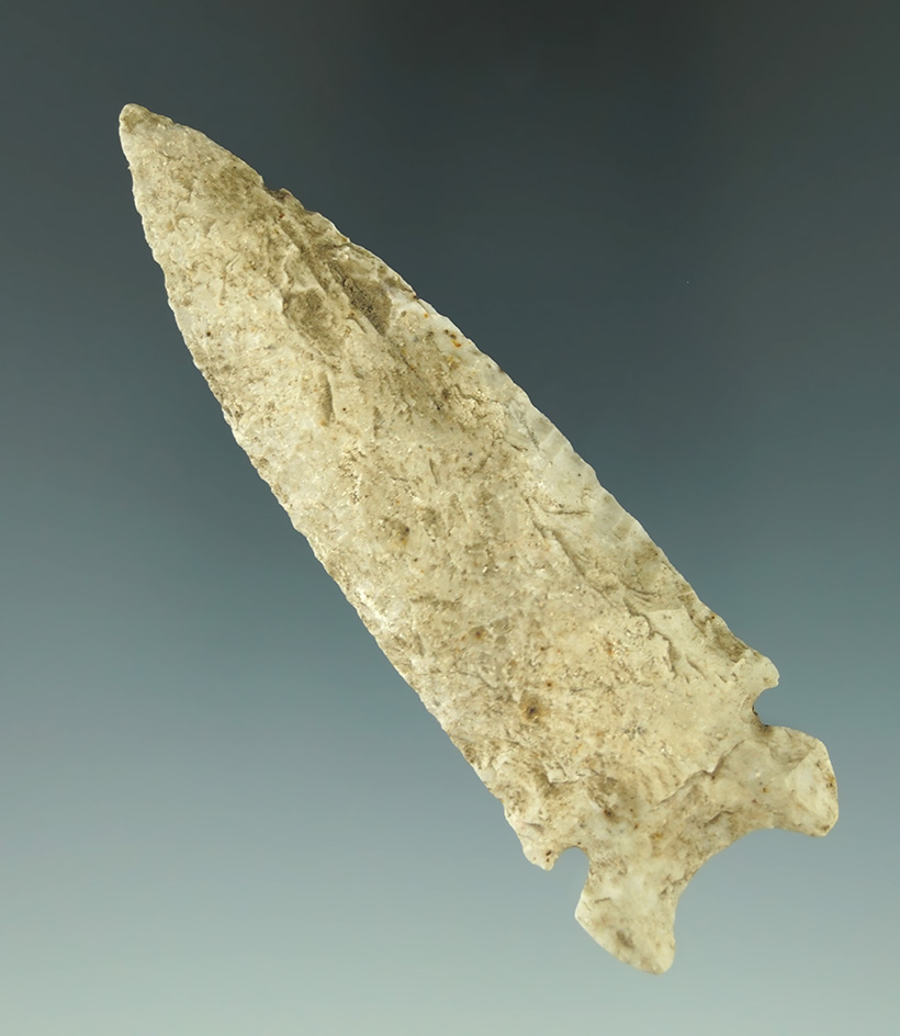 3 7/16" Graham Cave found in Cass Co., Missouri. Comes with a Bennett COA.