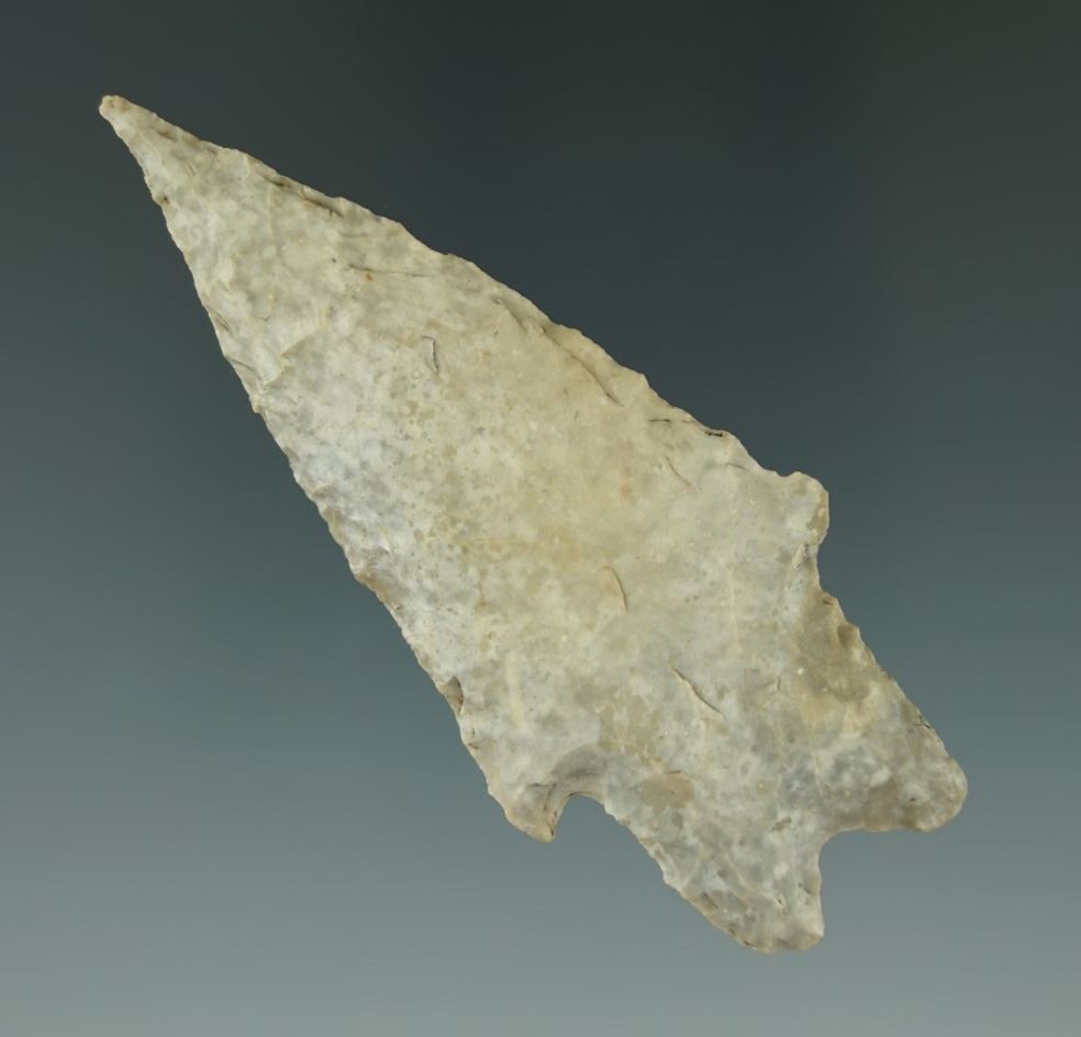 Museum Deaccession! 3 1/16" heavily patinated Pedernales point found in Texas.