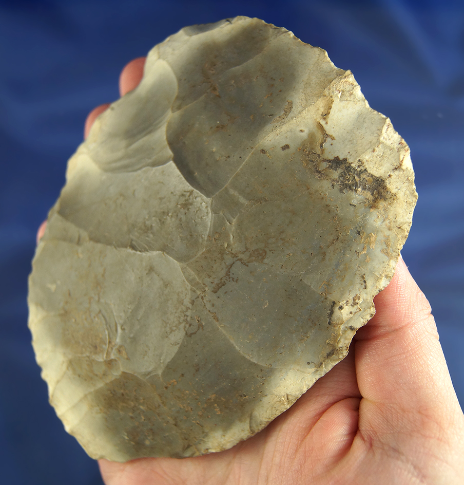 Large 4 9/16" Hornstone Cache Blade found in Kentucky.