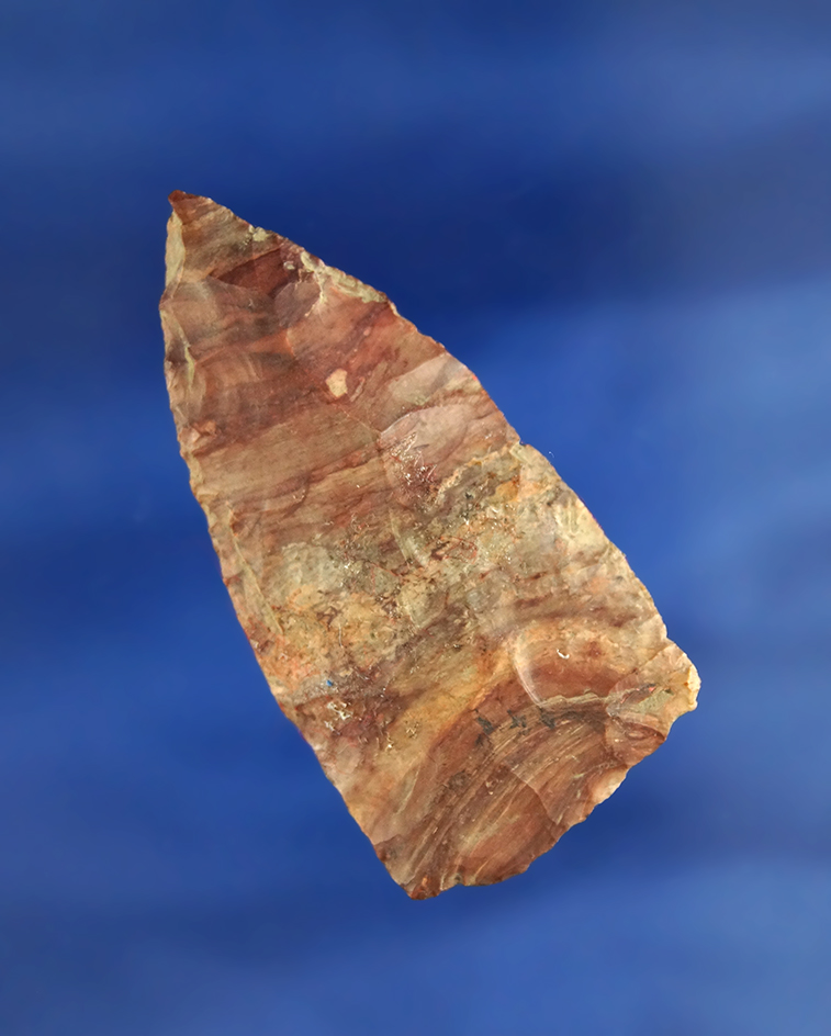 Colorful 2 1/8" Triangular Knife found in Licking Co., Ohio.