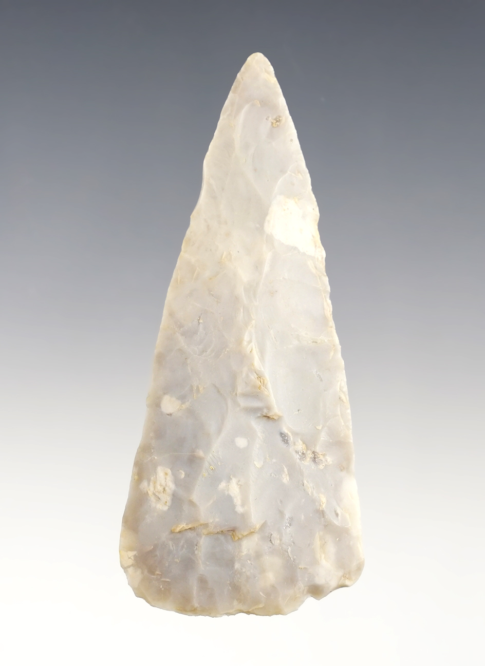 3 1/8" Flint Ridge Flint blade found in Ohio.