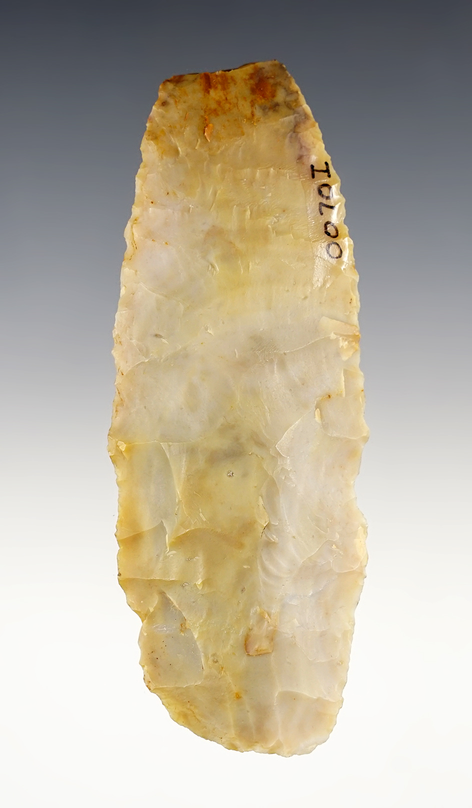 4 1/4" Flint Ridge Paleo Square Knife found in Ohio. Ex. Claude Britt collection. 