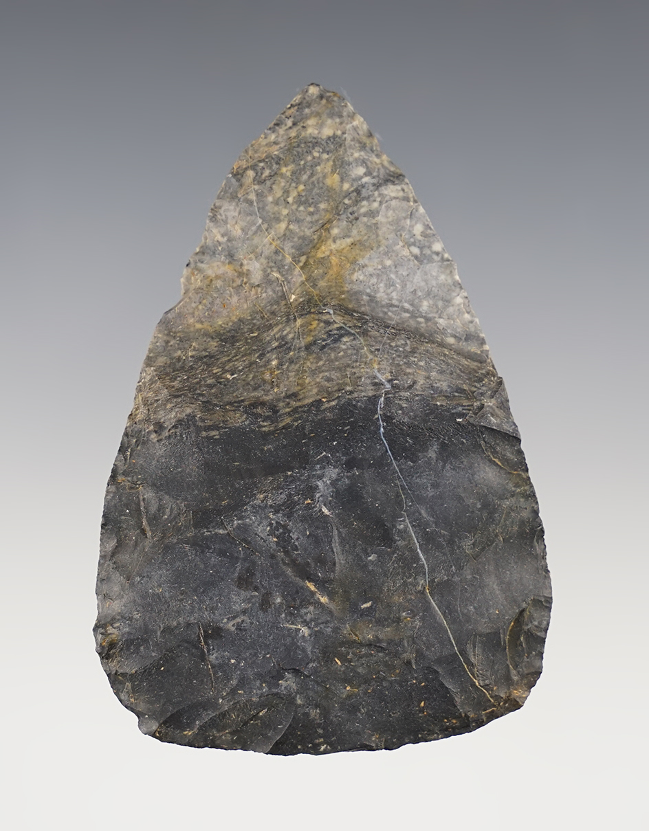 3 3/16" Cache Blade made from Coshocton Flint. From the 1898 Holmes County Cache!