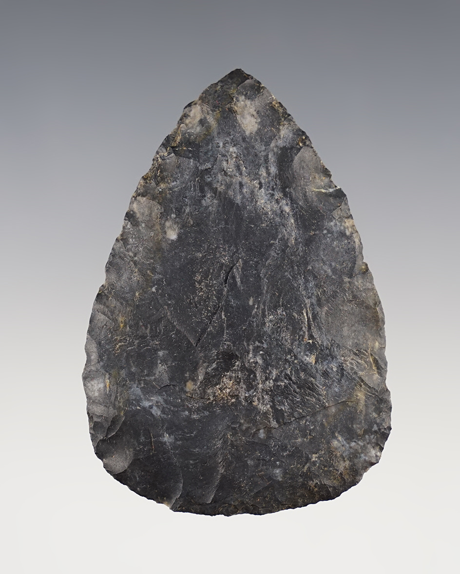 2 7/8" Cache Blade made from Coshocton Flint.  From the 1898 Holmes County Cache!