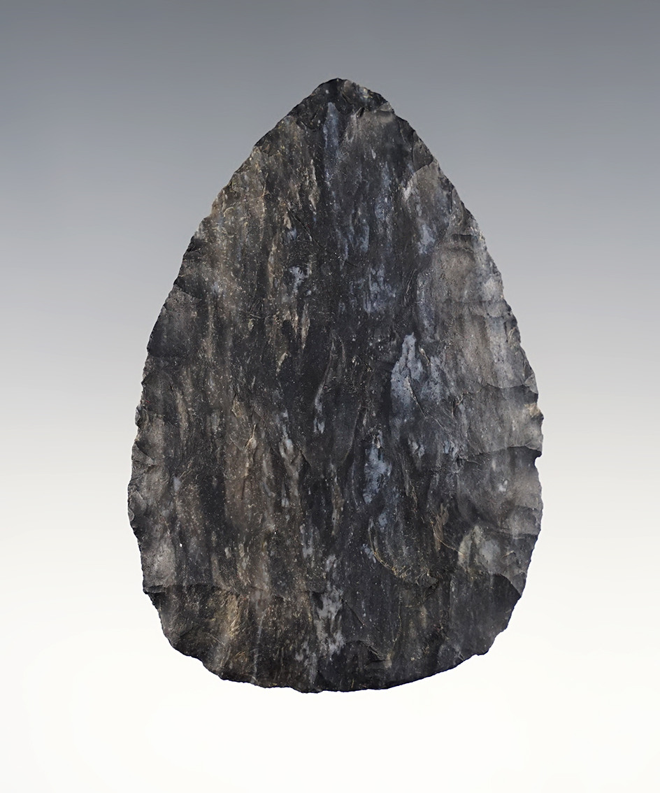 2 15/16" Cache Blade made from Coshocton Flint.  From the 1898 Holmes County Cache!