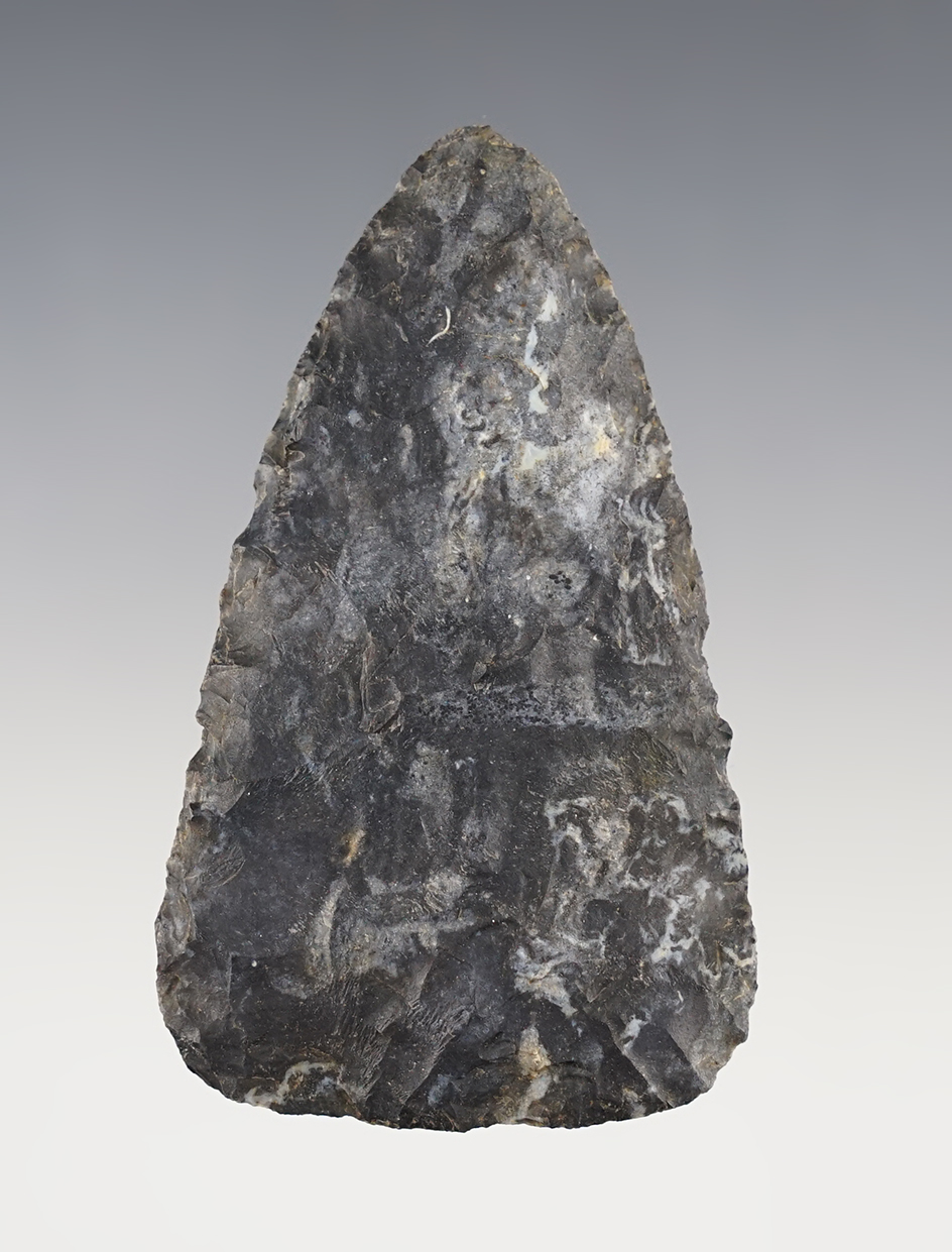 3 1/8" Cache Blade made from Coshocton Flint.  From the 1898 Holmes County Cache!