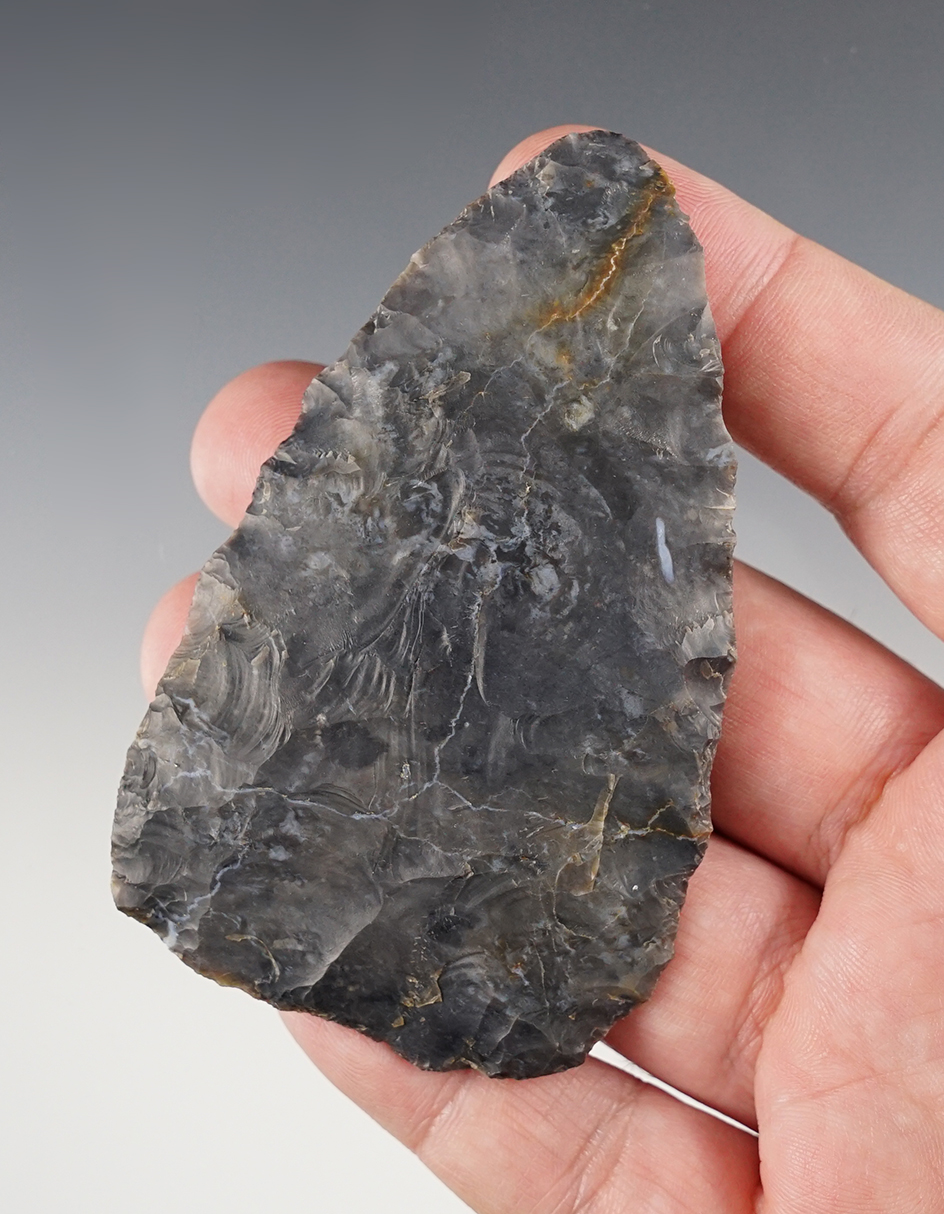 3 1/2" Cache Blade made from Coshocton Flint. From the 1898 Holmes County Cache!