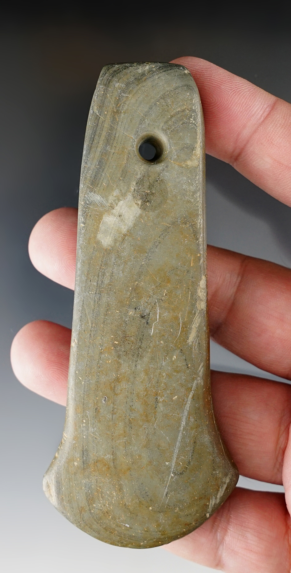 4 1/2" Anchor Pendant found in Ashland Co., Ohio. Ex. G. Goard, Jerre Wall (#631) Collections. COA.