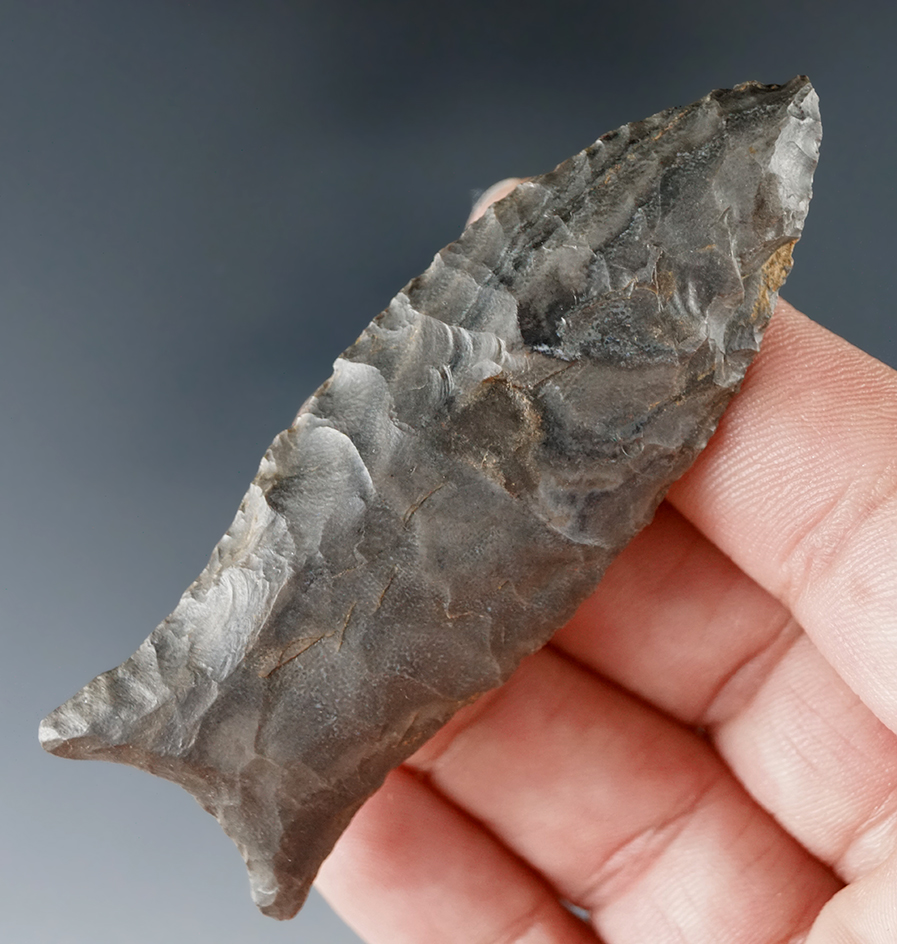 Beautifully crafted 2 7/8" Beaver Lake with minor restoration to one basal corner found in Kentucky.