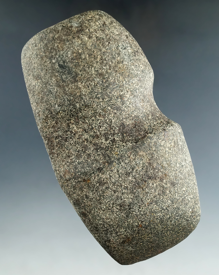 Very nice 3/4 grooved Axe - 4 5/8" - found in a garden at 132 S. Detroit St., Kenton, Hardin Co., Oh