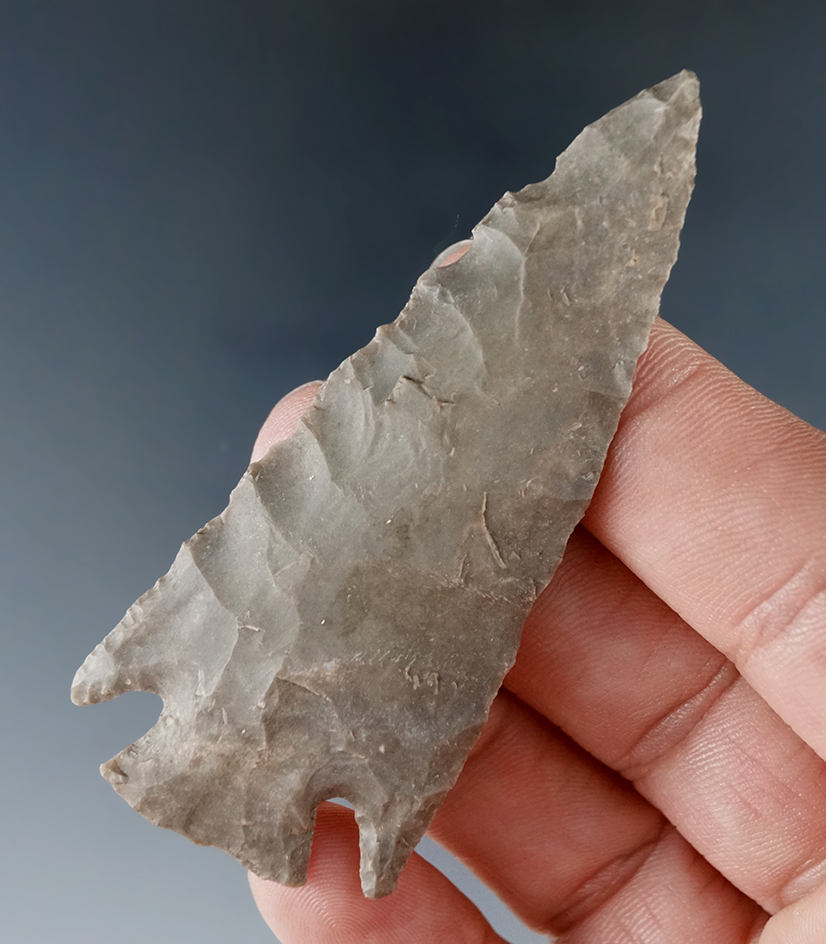 Well flaked and nicely styled 2 13/16" Marcos point found in Texas.