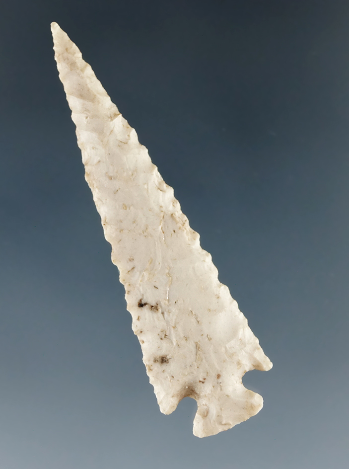 Very nice! 1 11/16" cornernotch point found in Texas.