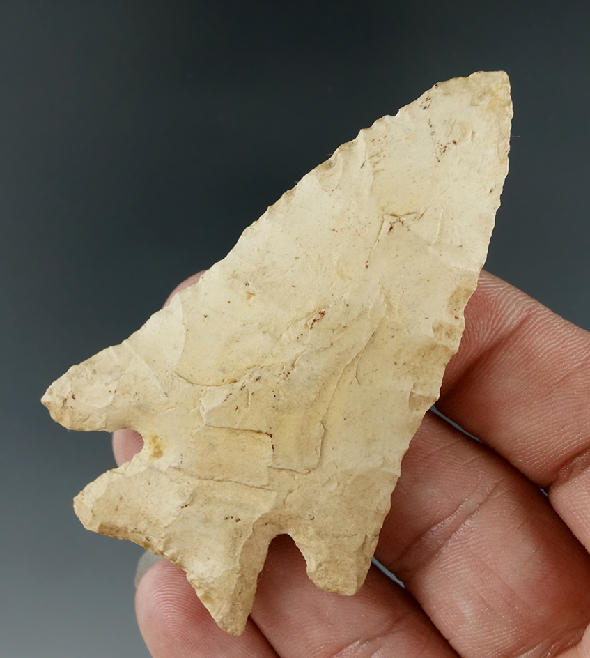 2 13/16" Cornernotch Knife found near the Kaskaskia River in Fayette Co., Illinois. Ex. James Willia