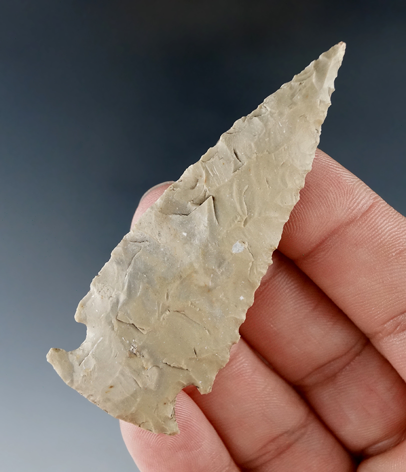 2 9/16" Ensor point with nice flaking and style found in Texas.