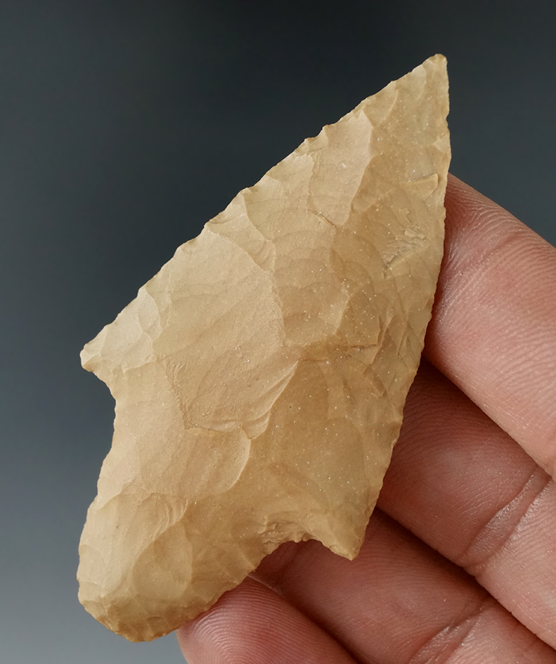 2 5/8" Adena is very nicely flaked found in Oklahoma.