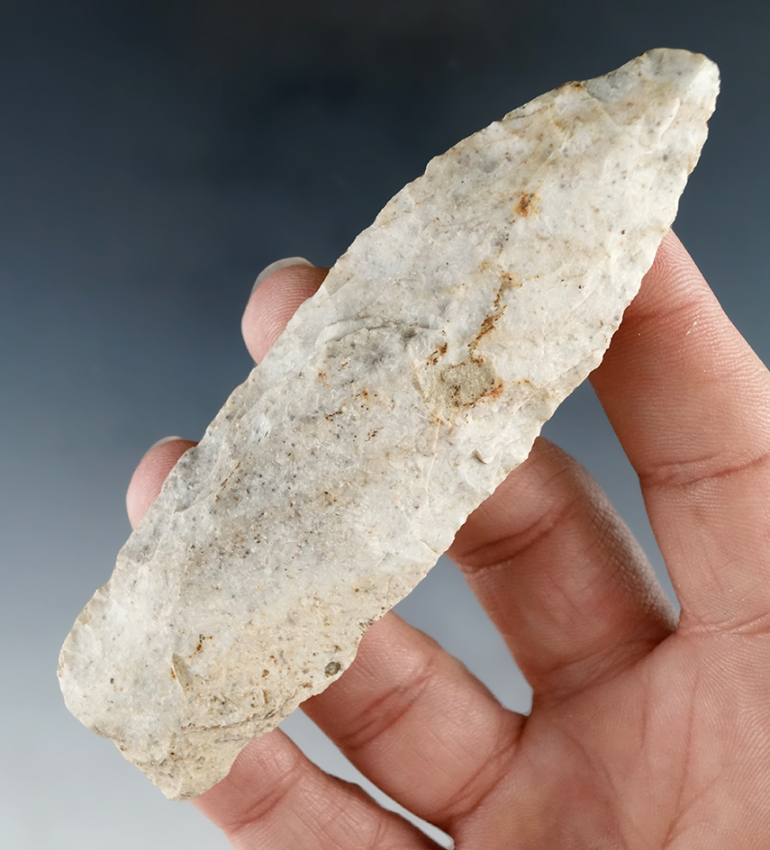 3 15/16" Lanceolate Knife found in 1975 in Cooper Co., Missouri by Len Weidner.