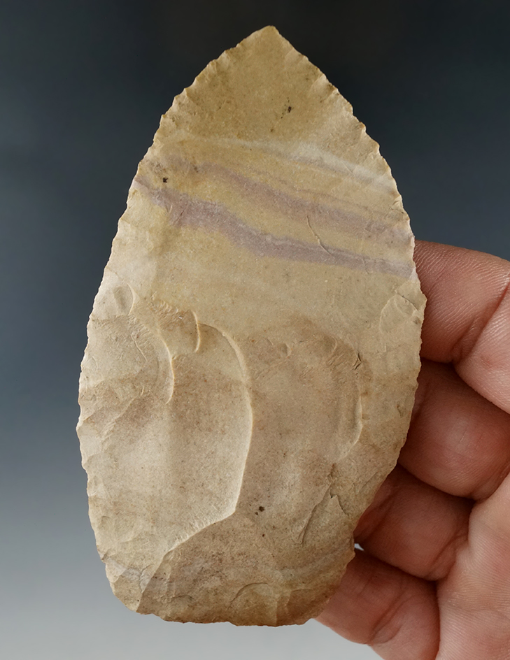 Thin first size! 3 5/8" Flint Knife found in Texas.