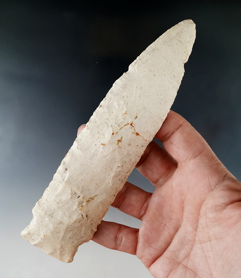 Very large 6" Stemmed Knife found in Illinois.