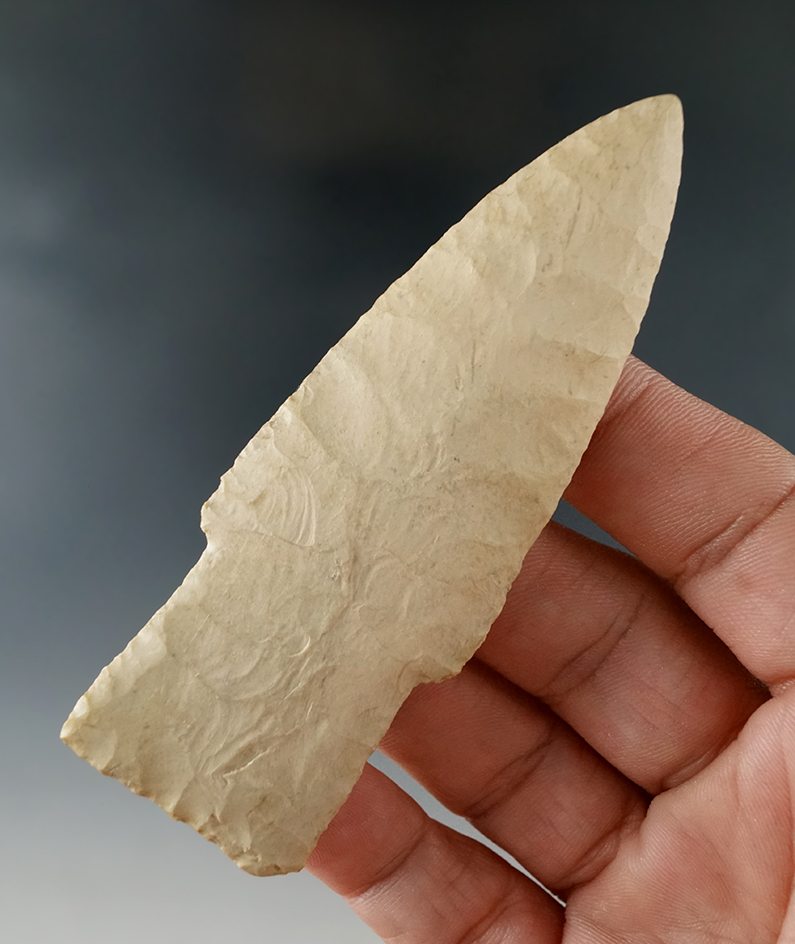 3 9/16" Scottsbluff base with a completely restored Blade area - Angelina Co., Texas.