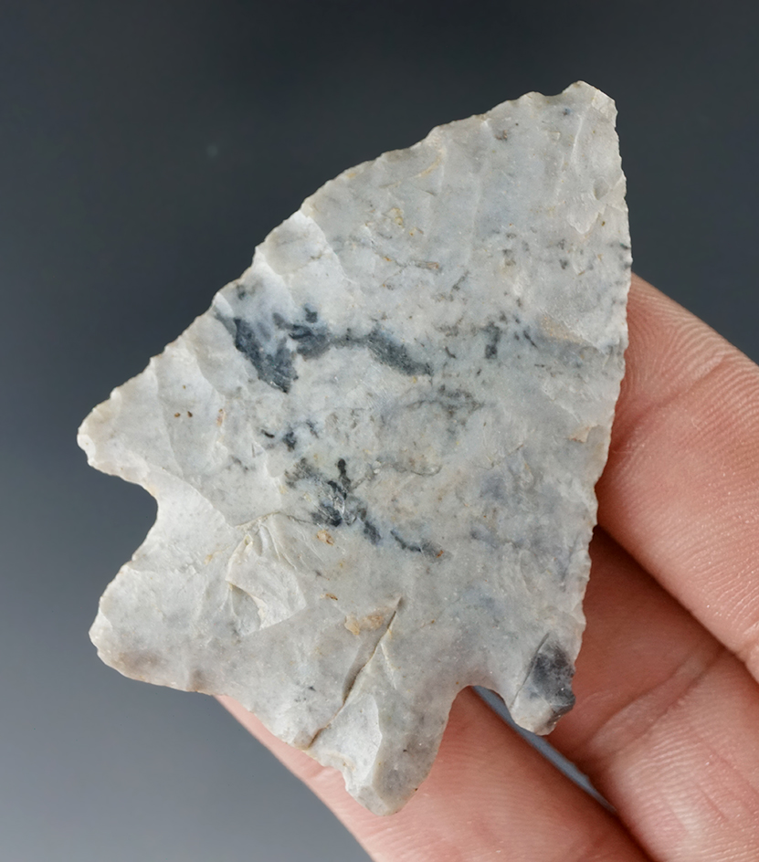 2 1/4" Coshocton Flint Stemmed Knife found in Wayne Co., Ohio.