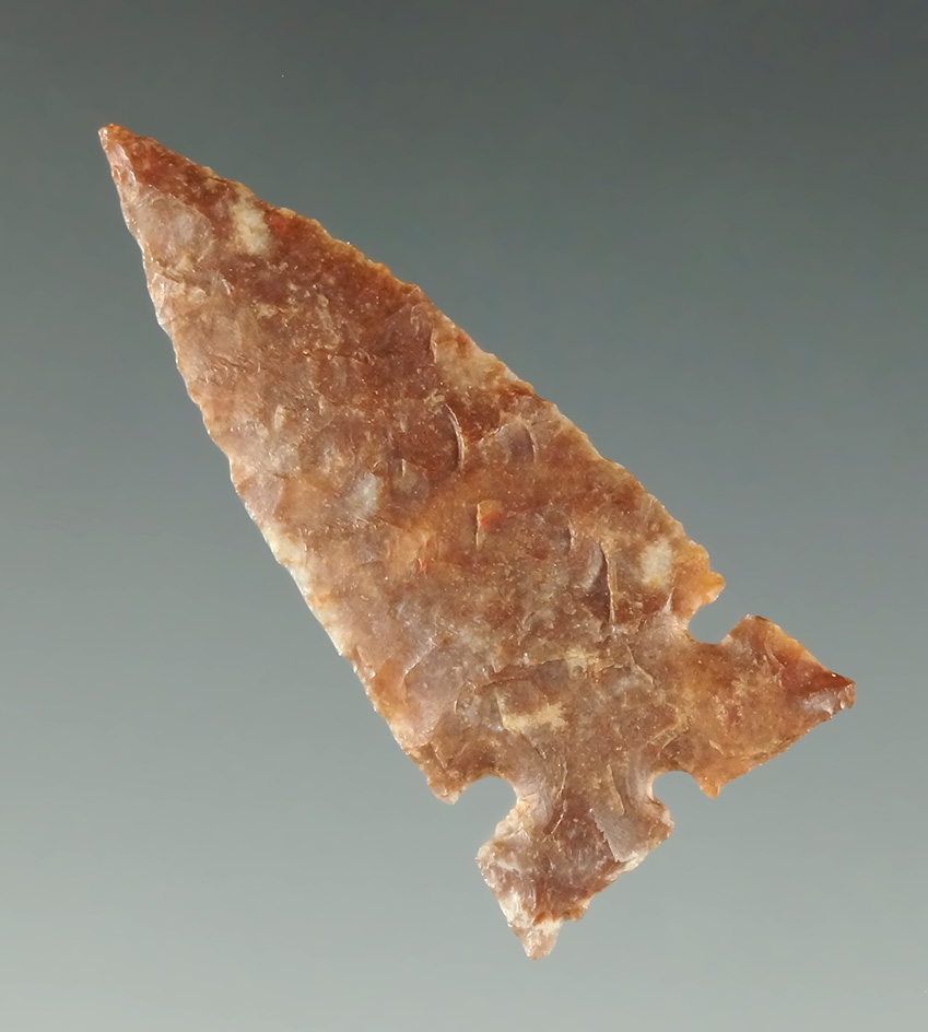 1 5/16" Harrell Point that is well made from Alibates flint - found in Texas.