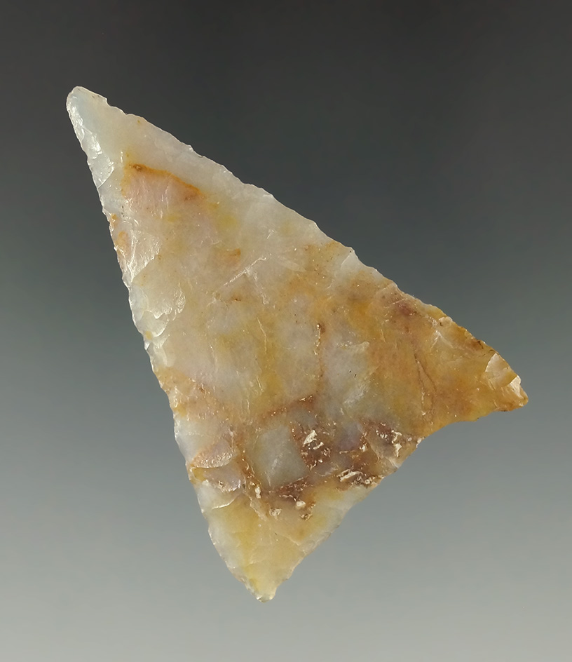 2" Kinney Knife made from Translucent Chalcedony, found in Texas. Pictured.