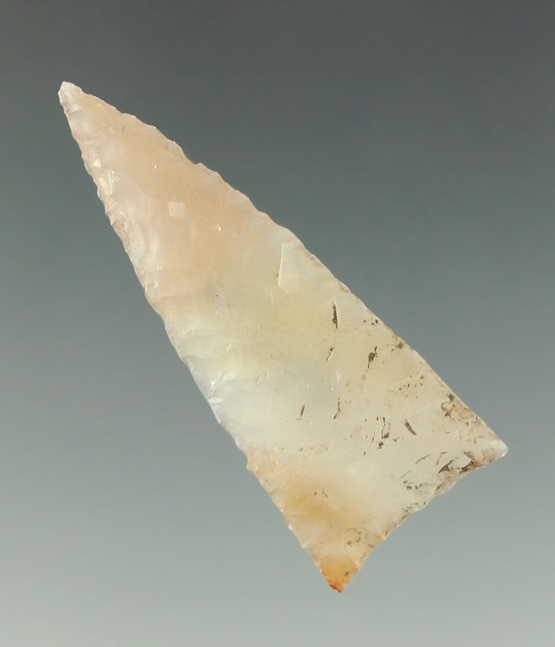 Exceptionally well made 1 7/16" Texas Triangle Point made from Agate.