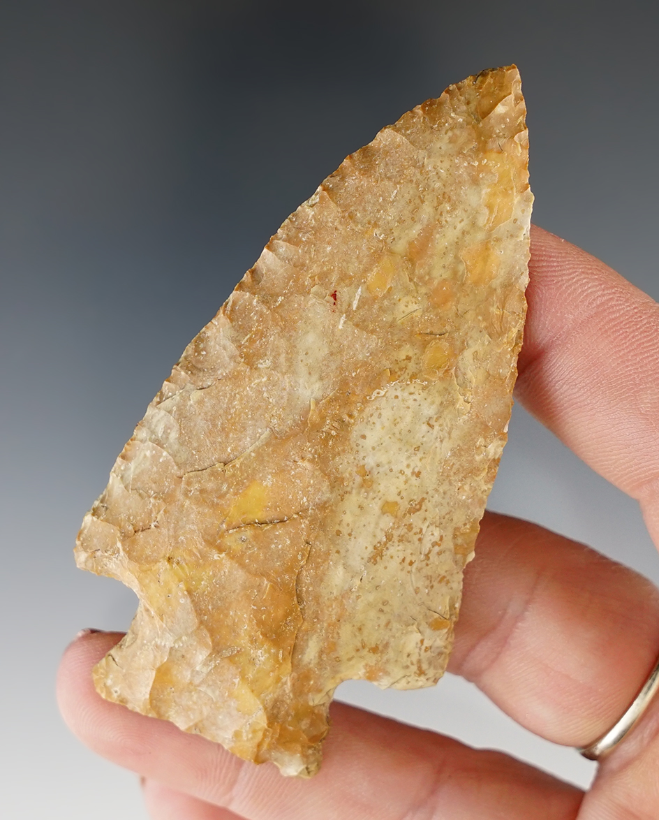 3" Stemmed knife found in Scott Co., Illinois.