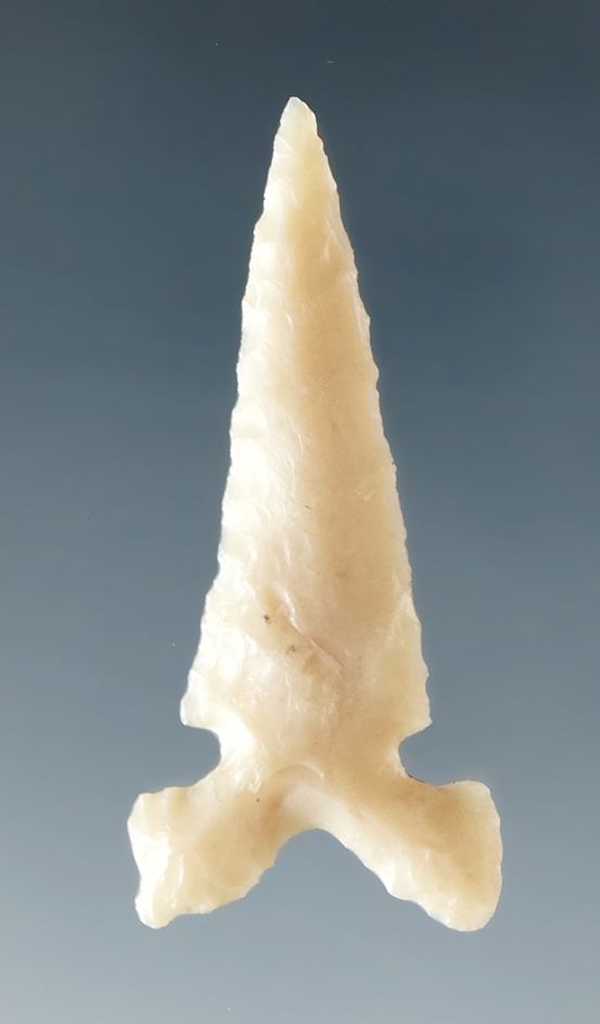 Thin and well made 1 3/16"  Toyah found near  the Rio Grande, Zapata Co., Texas. Perino COA.