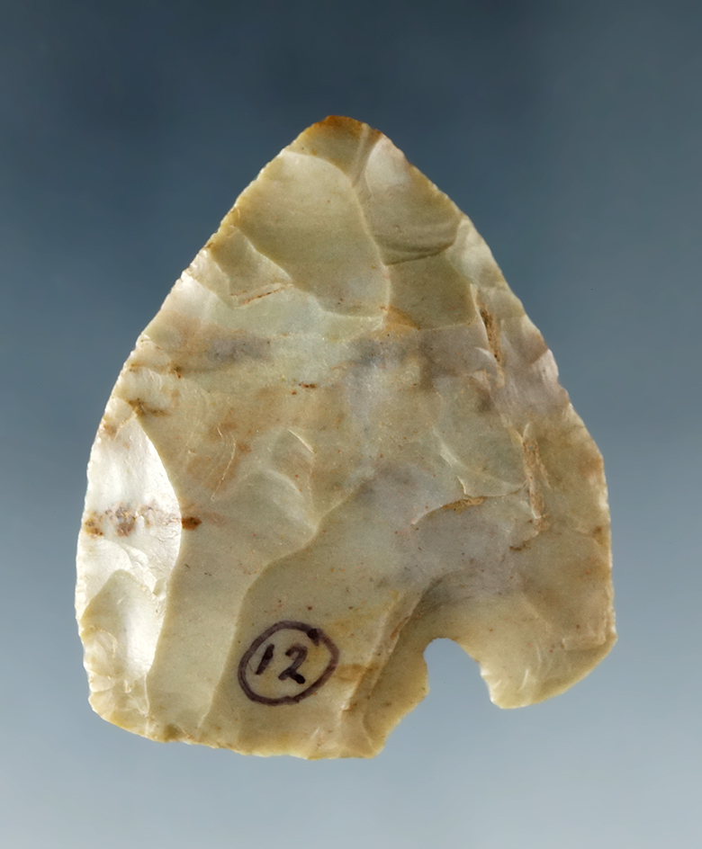 Rare style! 1 11/16" Pipe Creek Tang Knife found 5 miles northwest of Dalen by B. Graham in Comanche