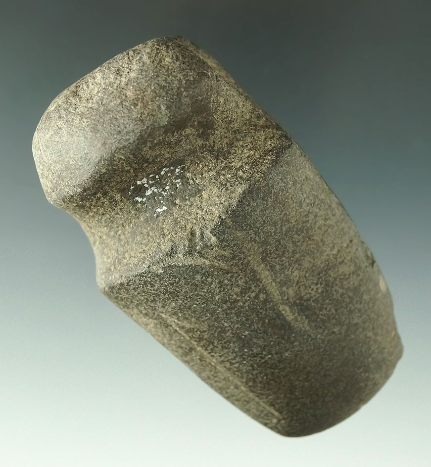 3 3/8" rare style miniature Axe with flutes at top and bottom found in Lorain Co., Ohio. Ex. Ron Sau