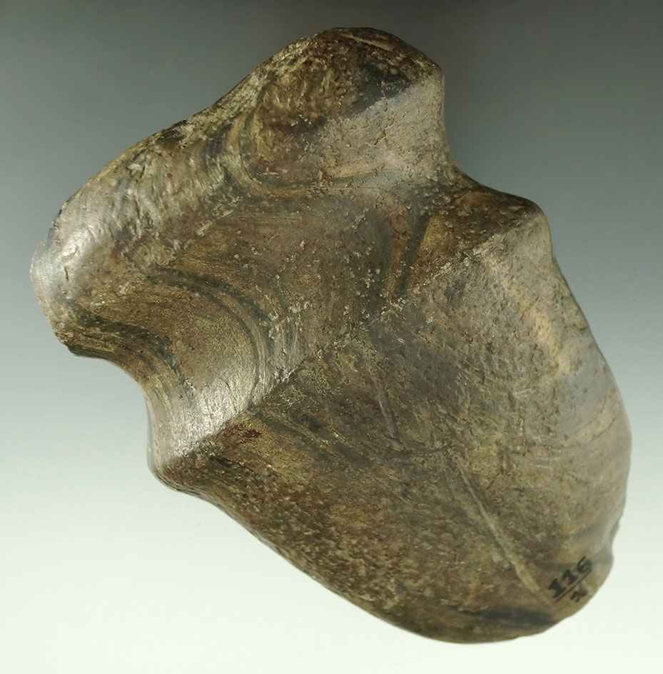 5 1/4" rare slate full grooved Axe found 4 miles south of Piqua Ohio, Miami Co.,. Ex. Gordon Meuser