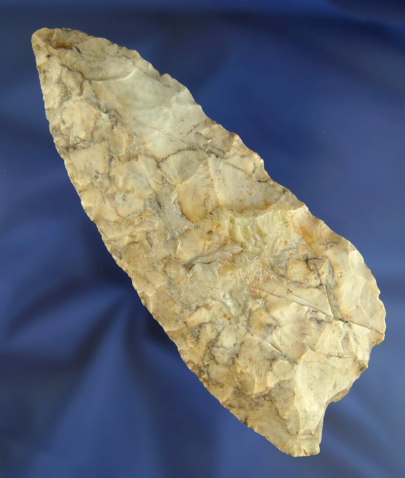 5 3/16" Flint Ridge Flint Archaic Knife found in Wyandotte Co.,  Ohio.