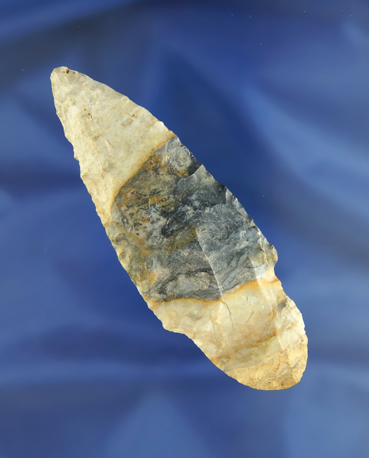4" Early Adena made from Upper Mercer Flint found in Richland Co.,  Ohio. Ex. Jack Hooks