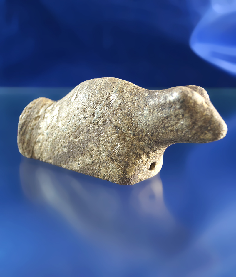 4 5/8" Popeye Hardstone Birdstone found in Crawford Co.,  Ohio. Ex. Gilbert Dilley, Doug Hooks