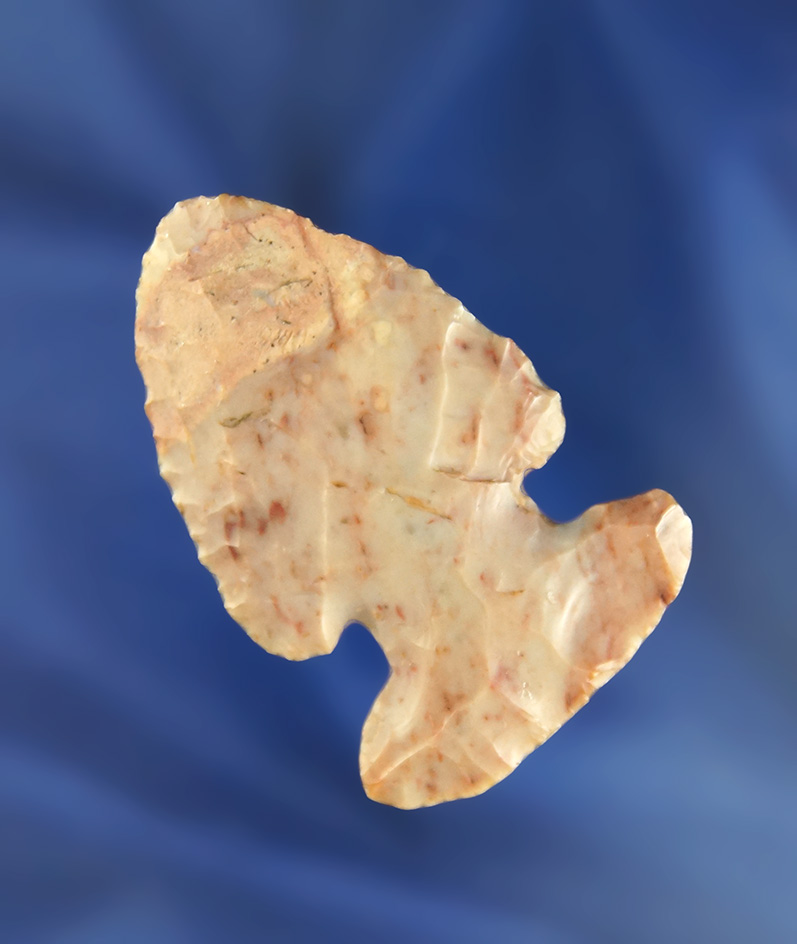 2 5/16" E-Notch Thebes made from beautiful  Flint Ridge Flint found in Crawford Co., Ohio.