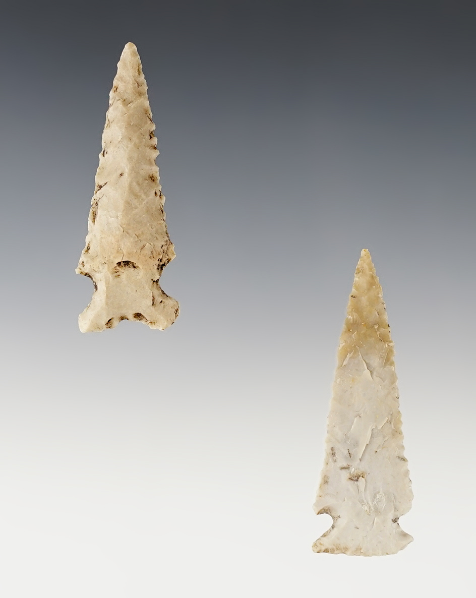 Pair of well made Texas Points in excellent condition.  The largest is 2 1/2".