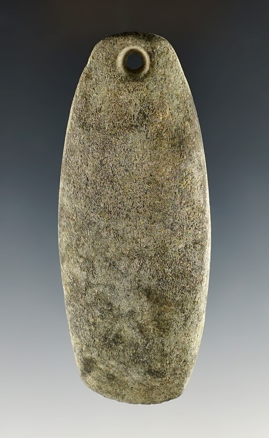 Well made 3 3/8" Trapezoidal Pendant - Hardstone- Coshocton Co., Ohio. Ex. Converse sale.