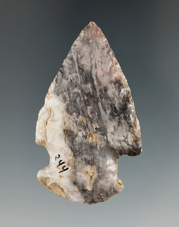 2 3/16" Sidenotch made from attractive material found in Missouri between 1945-1946.