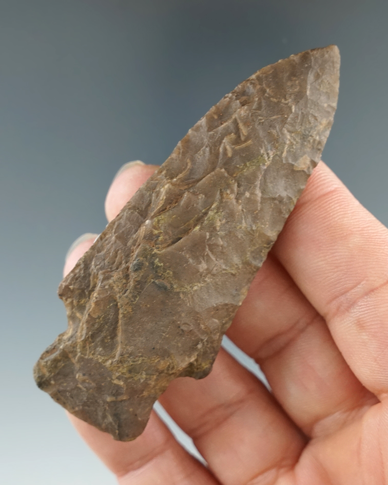 3 1/8" Stemmed Knife found in Missouri. From an old collection. Ex. Jason Hanna.