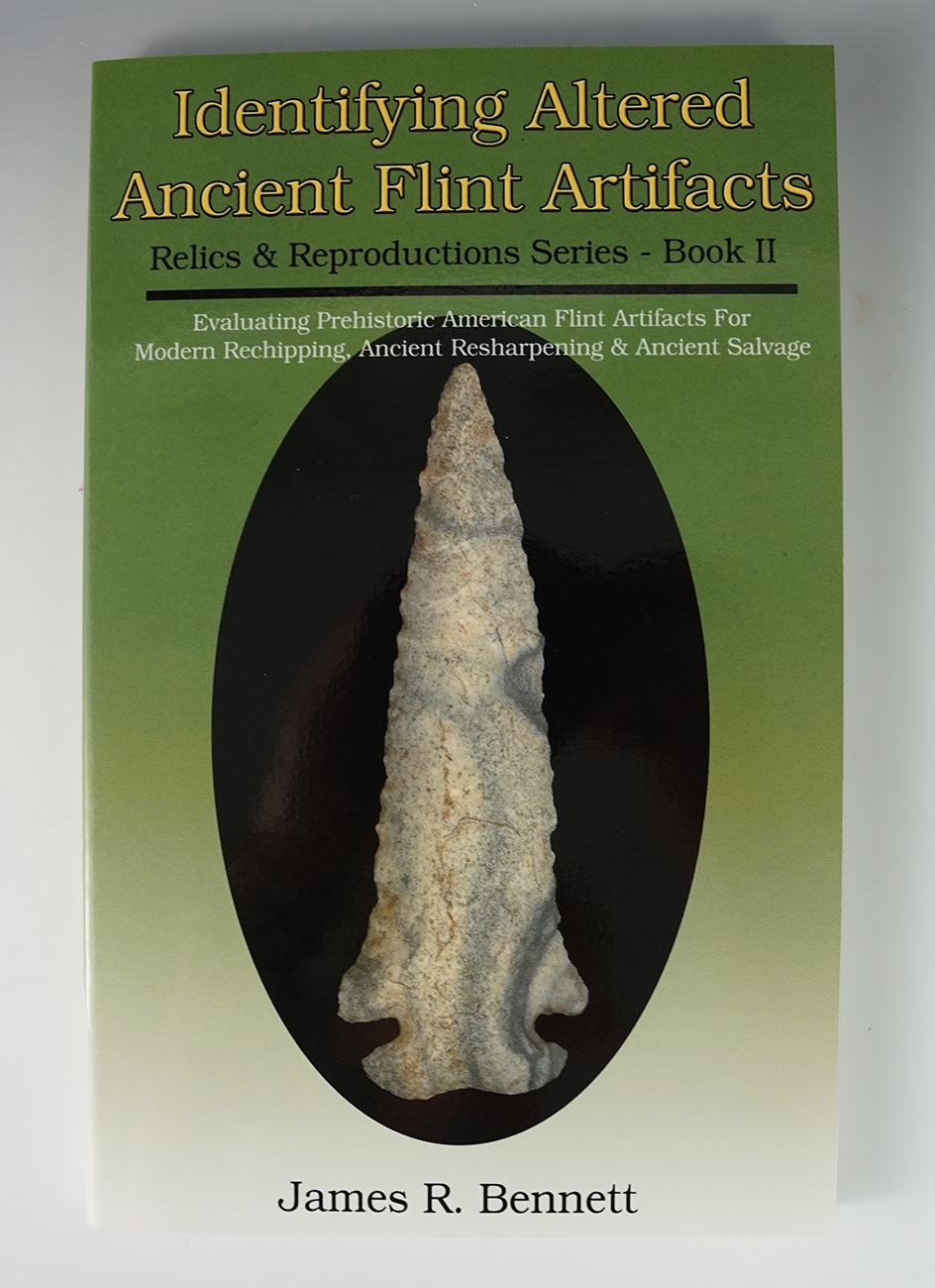 New condition softcover book: identifying altered ancient Flint artifacts by James R Bennett.