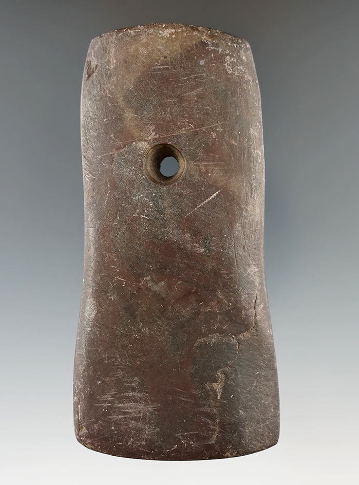 4" Adena Bell Pendant found by Tom Waterson in 1990 - Huntington Twp., Lorain Co., Ohio.