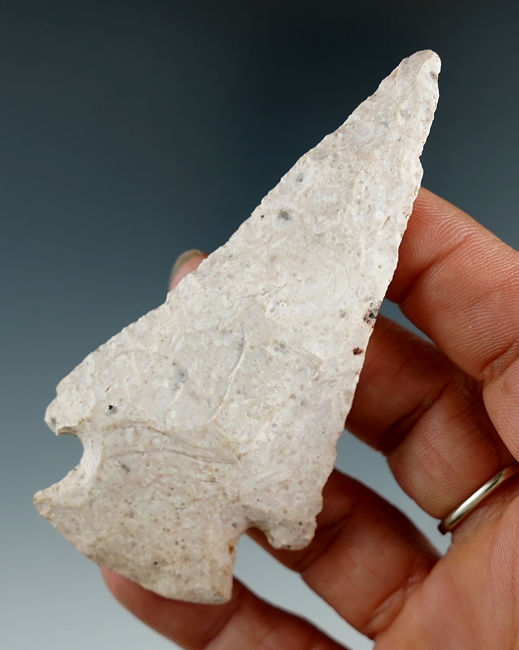 3 7/16" beveled Hopewell Knife found in Columbia Missouri.