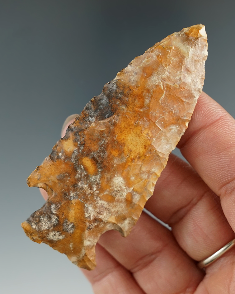 2 7/8" Hardin made from beautiful River patinated Flint found in Missouri.